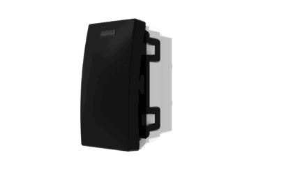 SWITCH 1WAY WITH LED -BLACK